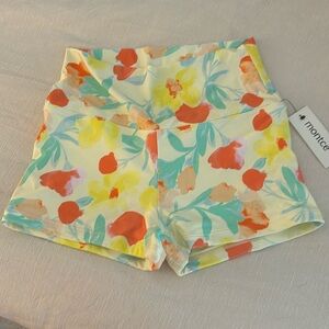 Montce swim shorts coverup. New Helena floral, micro bike short.